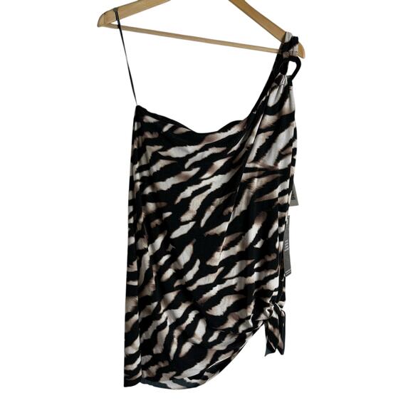 Magicsuit Amal Animal Print One Shoulder Swim Dress in Zimbabwe Size 16 - Picture 5 of 11